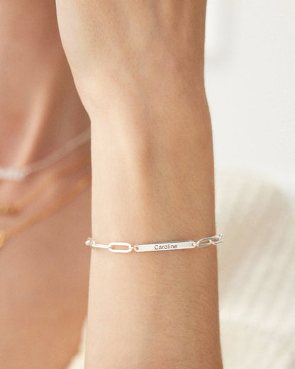 925 Sterling Silver Plated 18K Gold Custom Letter Bracelet