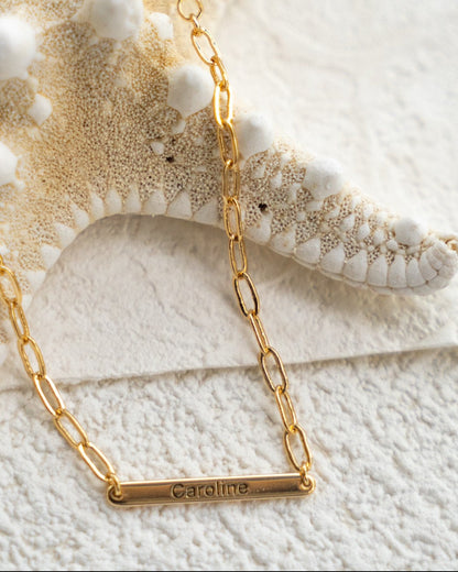 925 Sterling Silver Plated 18K Gold Custom Letter Bracelet