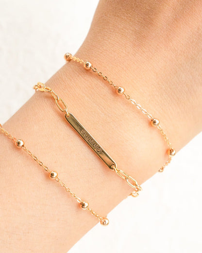 925 Sterling Silver Plated 18K Gold Custom Letter Bracelet