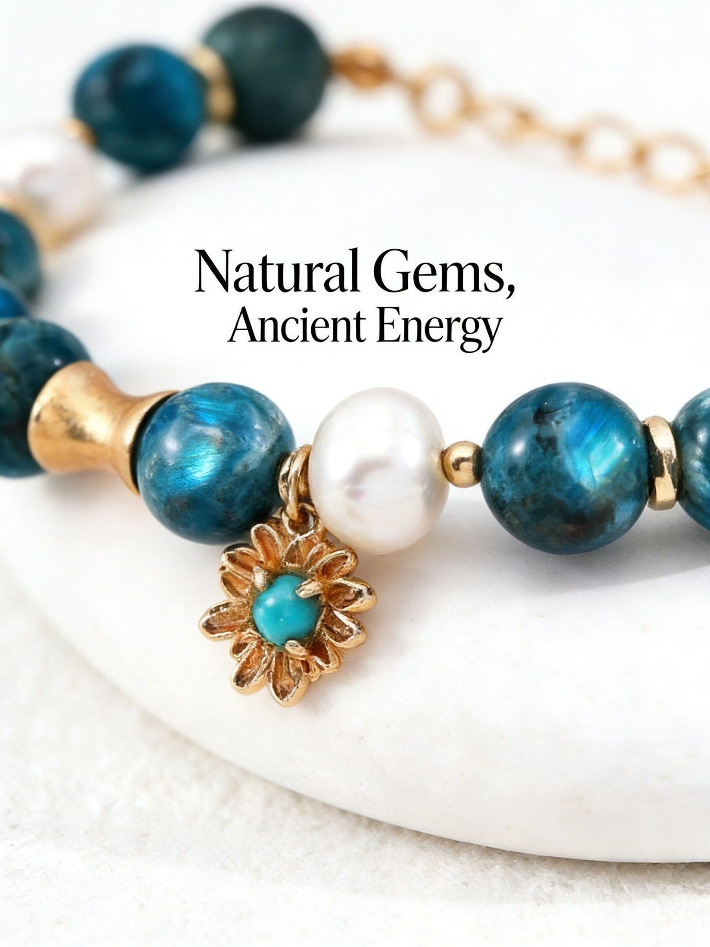 The "Azure Sun" Collection - S925 Silver White Shell & Turquoise Jewelry Set (Earrings & Bracelet)