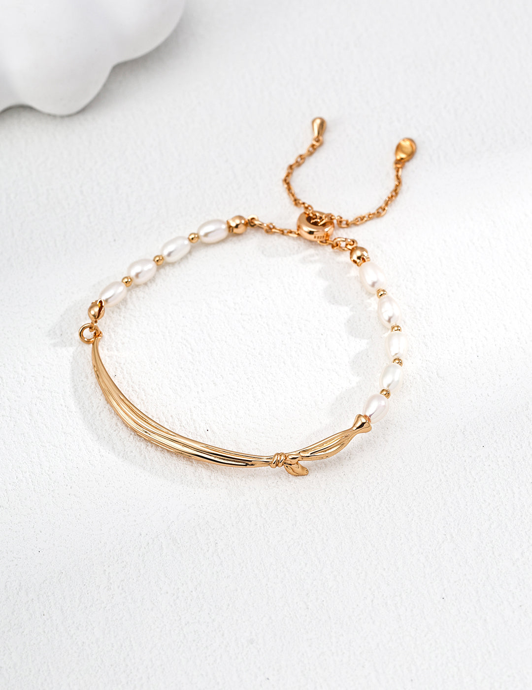 Natural Pearl Bracelet in 925 Sterling Silver – Elegant Minimalist Jewelry for Women