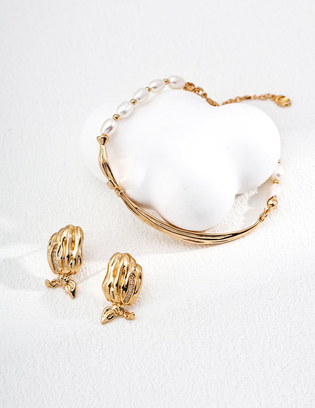 Natural Pearl Bracelet in 925 Sterling Silver – Elegant Minimalist Jewelry for Women